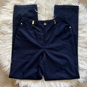 St. John Sport by Marie Gray Blue Straight Leg Pant, Size 12
